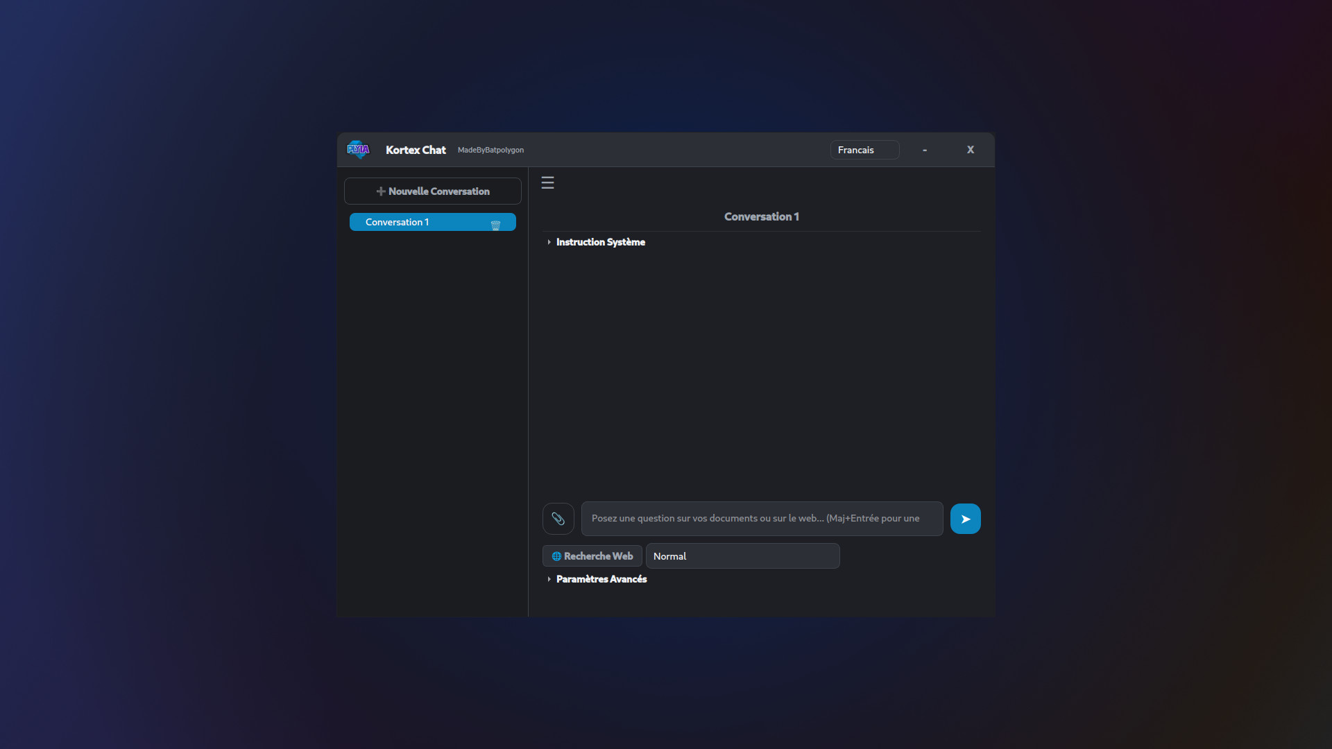 Interface de Kortex Chat